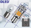   Автолампа светодиодная DLED  P21W BA15s SMD 3030 21W c обманкой V2 Красная (1шт.)